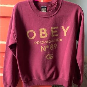 Maroon OBEY Pullover